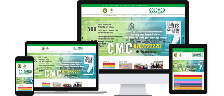 Colombo Municipal Council website all devices preview